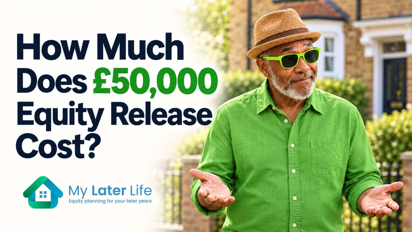 man asking how much it costs to release 50,000 pounds of equity release