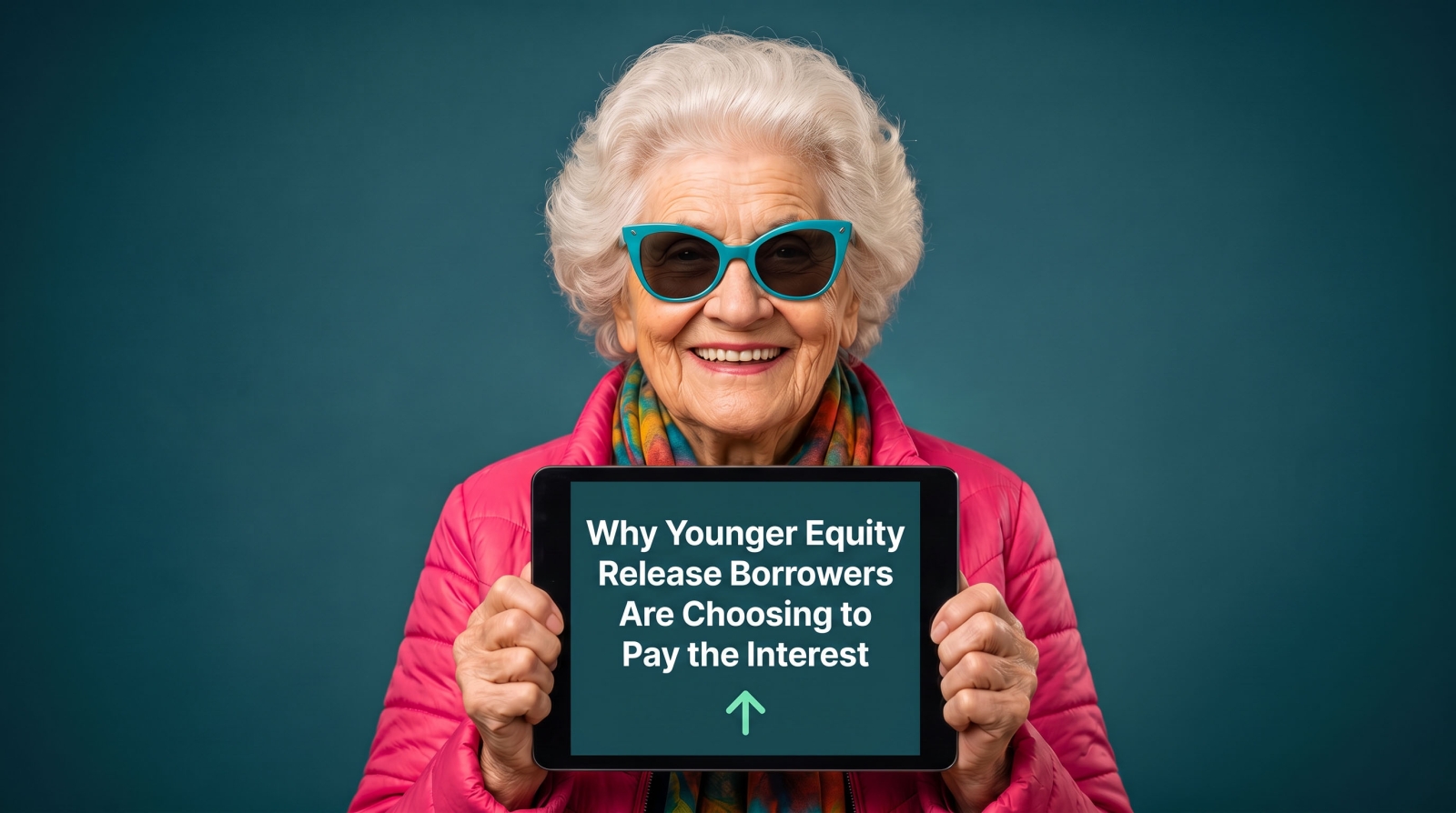 lady holding a sign about equity release